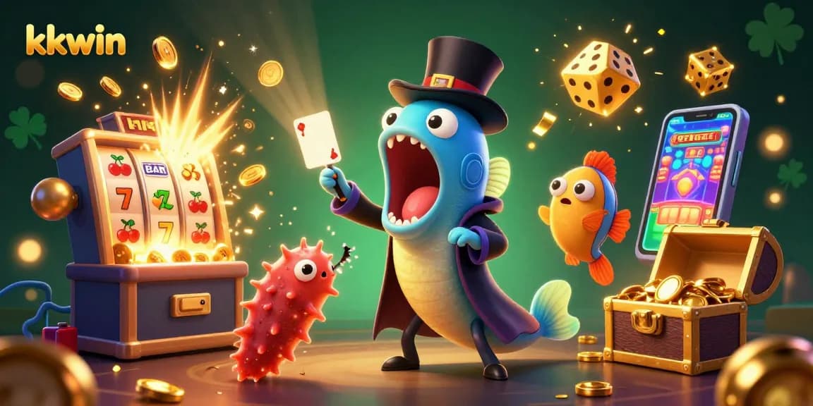 kkwin showcases an enchanting magic act with vibrant characters and a jackpot theme, capturing the essence of excitement.