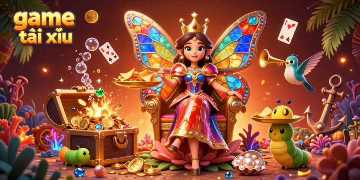 Engage in the exciting game tài xỉu with vibrant characters and dynamic casino elements.