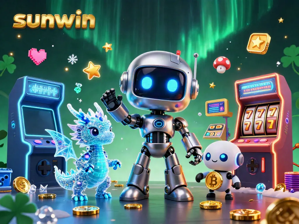 Engage in thrilling gaming adventures with sunwin, featuring a vibrant 3D casino scene filled with interactive game elements.