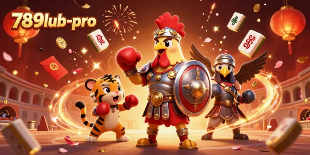 Experience excitement with 789lub-pro in a vibrant 3D casino-themed scene featuring dynamic characters and elements.