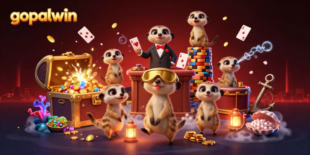 Watch gopalwin's meerkats at a vibrant casino operation, filled with treasure and excitement.