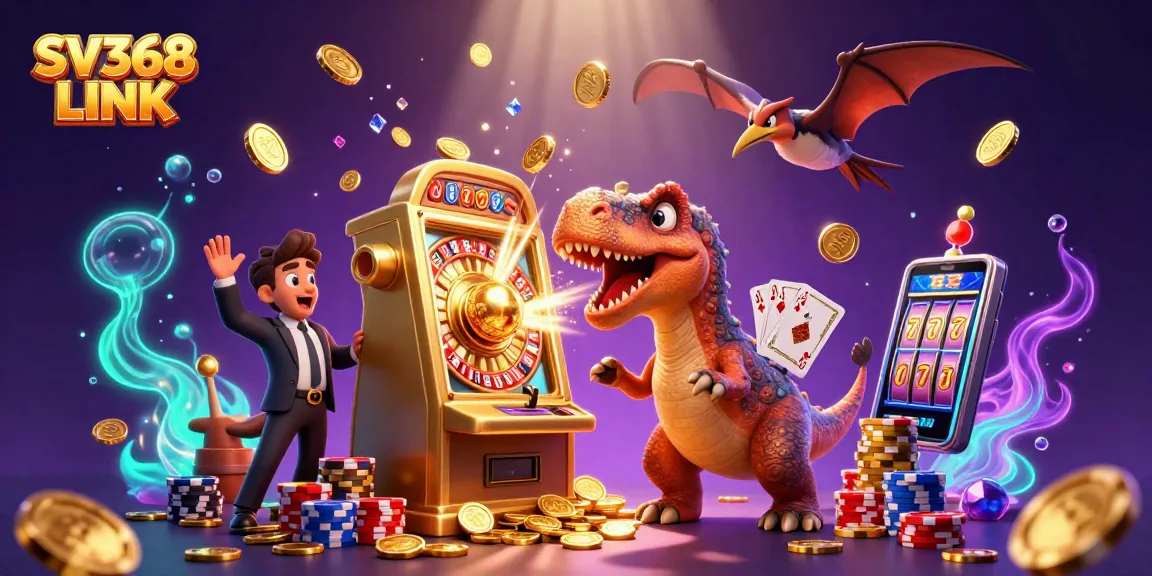 Experience thrilling gameplay with SV368 LINK as a pachycephalosaurus hits a jackpot slot machine.