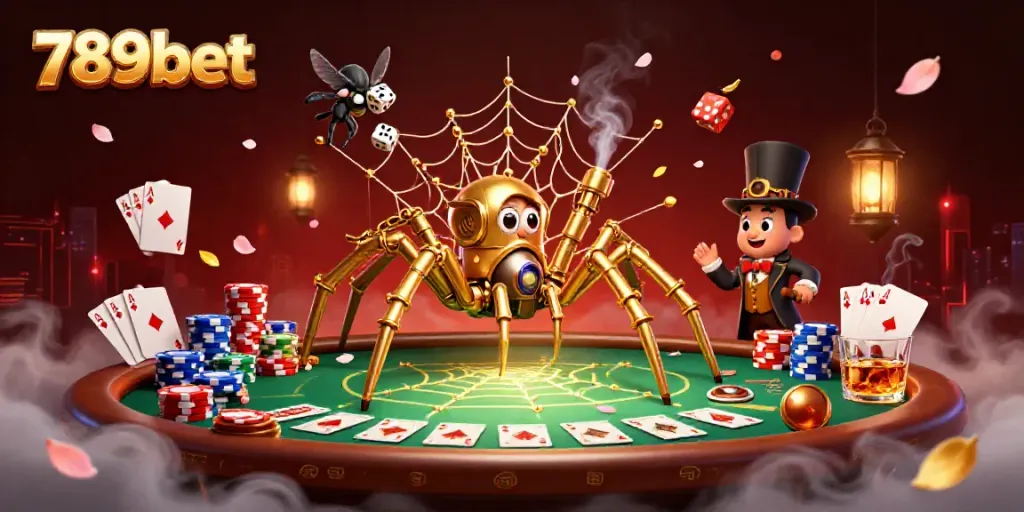 Experience immersive gaming action at 789bet with colorful poker chips and vibrant characters.