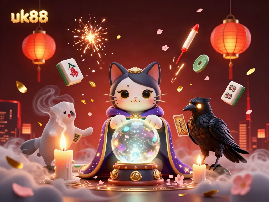 Experience thrilling gambling adventures at uk88 with an enchanting mystic cat and vibrant game elements.