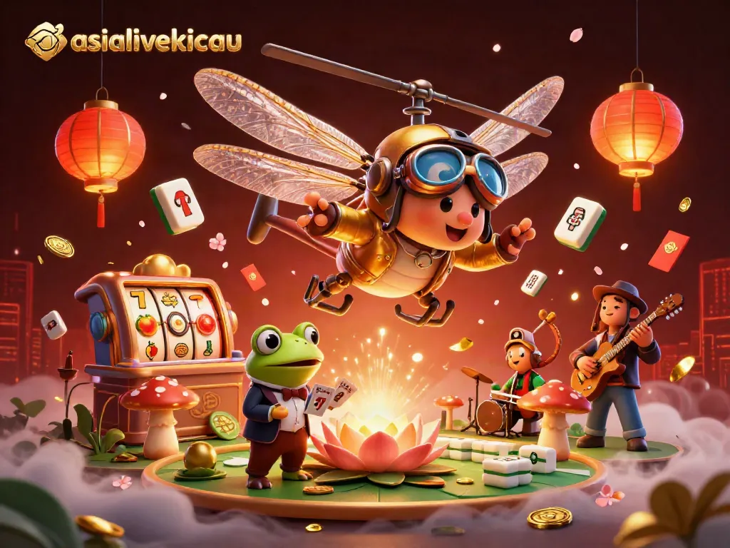 Experience the excitement of asialivekicau with a vibrant 3D casino scene filled with dynamic characters and jackpot symbols.