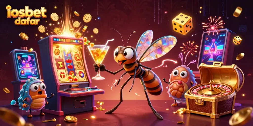 Gambarkan strategi pendaftaran iosbet dengan karakter kasino menarik di latar belakang mewah.