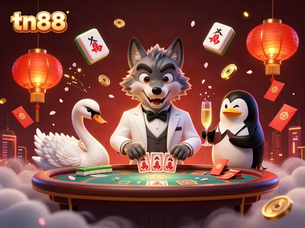 Engage in thrilling baccarat gameplay with tn88 featuring whimsical characters and ornate decorations.