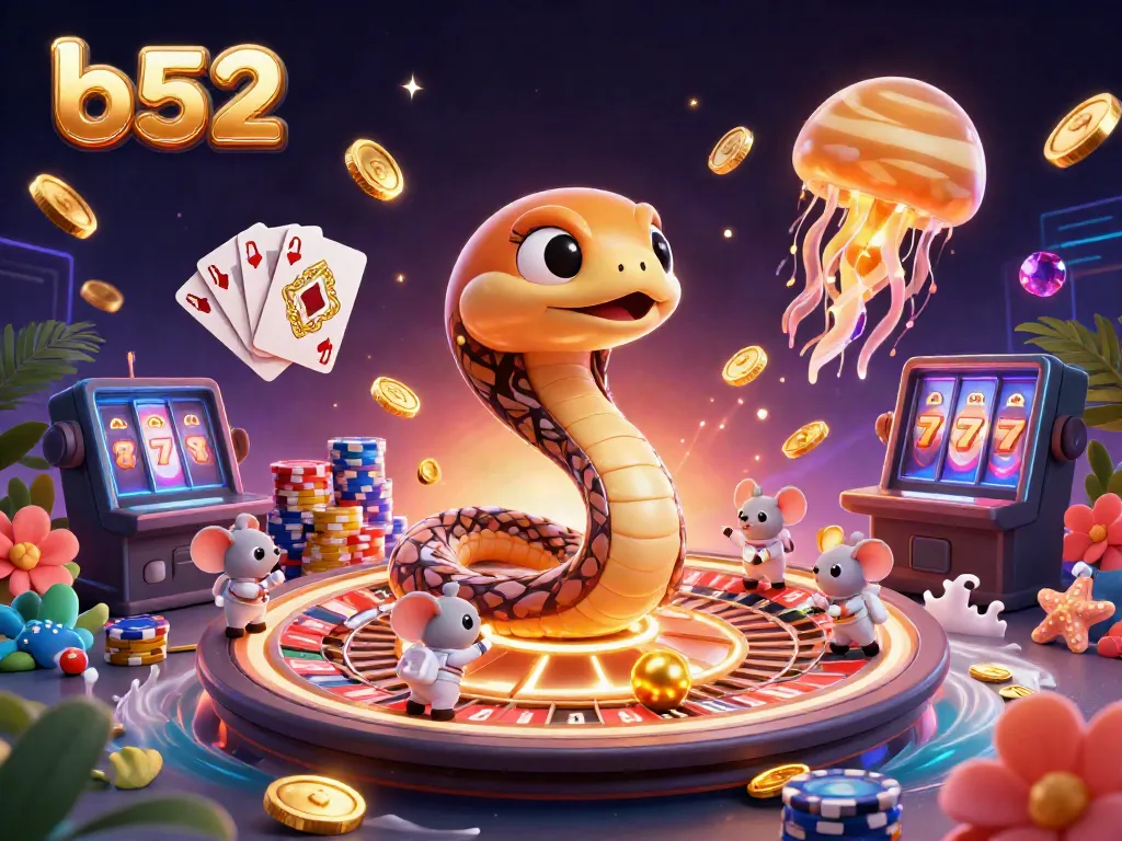 Place bets and win big at b52's engaging cosmic-themed casino scene with unique games and vibrant visuals.