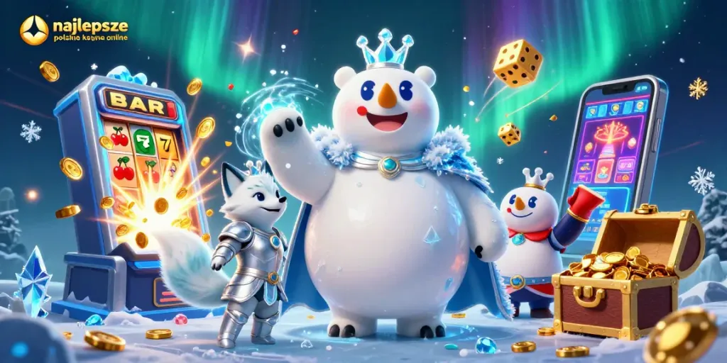 Experience the excitement at najlepsze polskie kasyna online with this vibrant 3D casino scene bursting with energy.