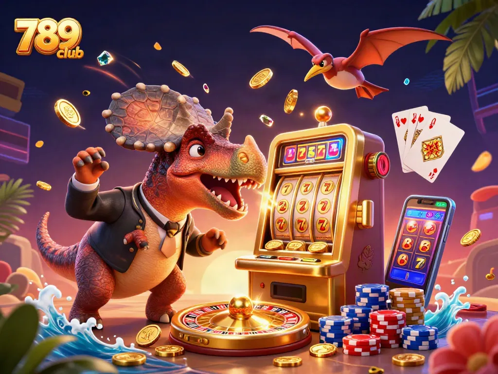 Play the thrilling 789club slots with an exciting jackpot payout as pachycephalosaurus lands headbutt!
