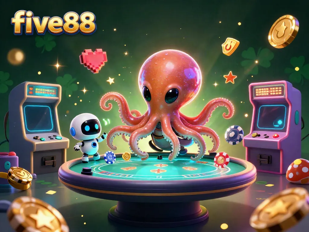 Experience thrilling gameplay with five88 in a vibrant casino scene filled with excitement and energy.