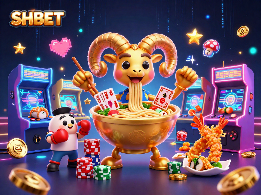 Engage in thrilling SHBET casino action with vibrant characters and dynamic game elements.