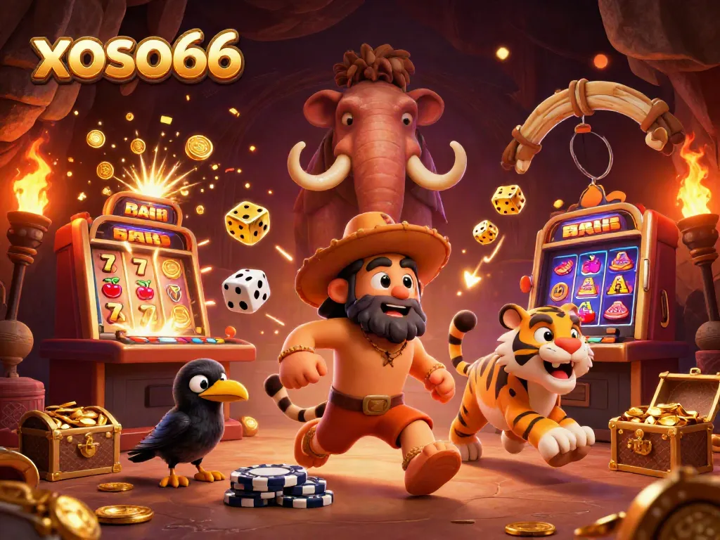 Experience the thrill of xoso66 with a vibrant 3D casino scene filled with excitement and jackpot rewards.