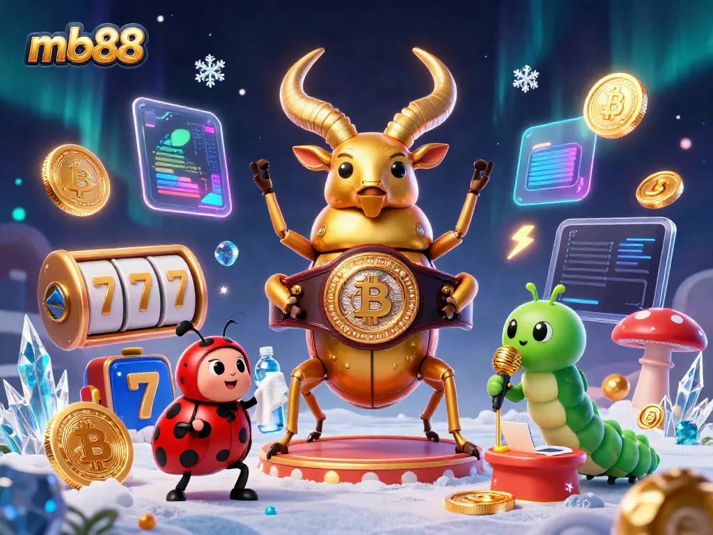 Engage with the exciting mb88 gaming world featuring a golden stag beetle and dynamic casino elements.